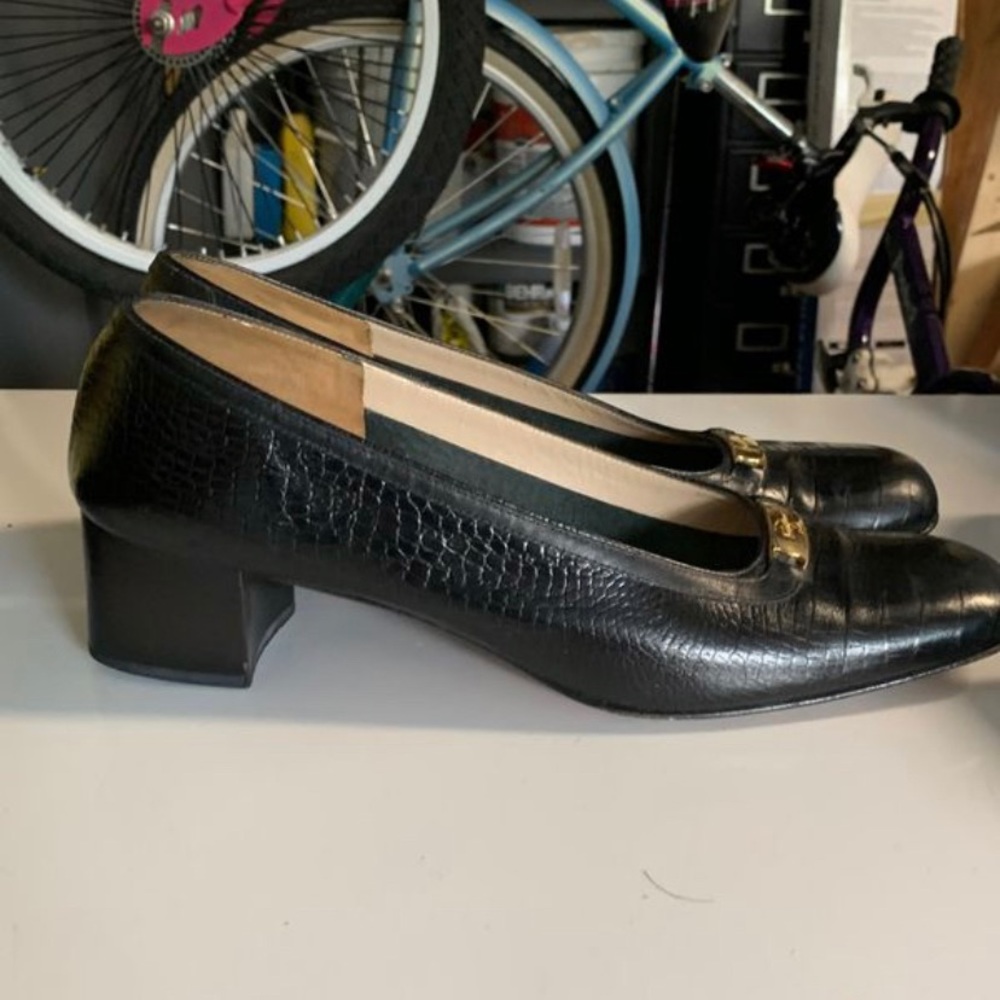 Ferragamo block heels size 10